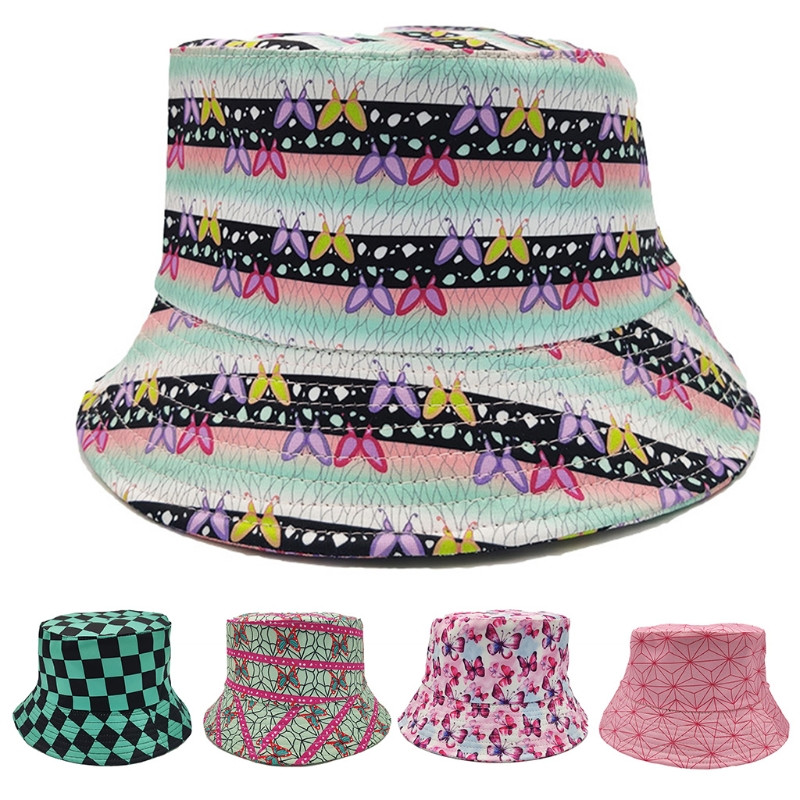 Ljetni šeširi, ribarski šeširi za sunčanje, trendi šaljive kape za muškarce, žene s uzorkom leptira