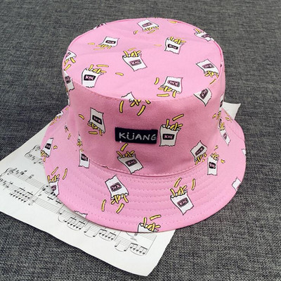 Water Bucket Hat Férfi Női Nyári Sapka Banán Print Sárga Kalap Hip Hop Horgász Halász Kalap