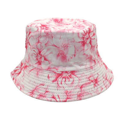 Kvetinová potlač rybárskeho klobúka módny ležérny umývadlový klobúk pre ženy obojstranný vedrový klobúk cool klobúk obrovský klobúk