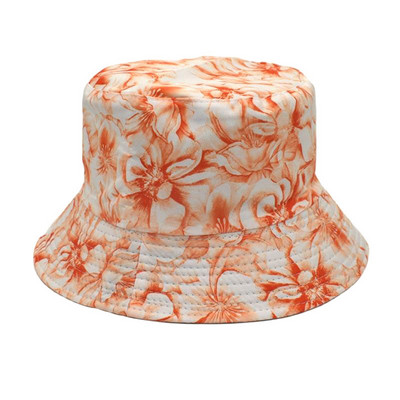 Kvetinová potlač rybárskeho klobúka módny ležérny umývadlový klobúk pre ženy obojstranný vedrový klobúk cool klobúk obrovský klobúk