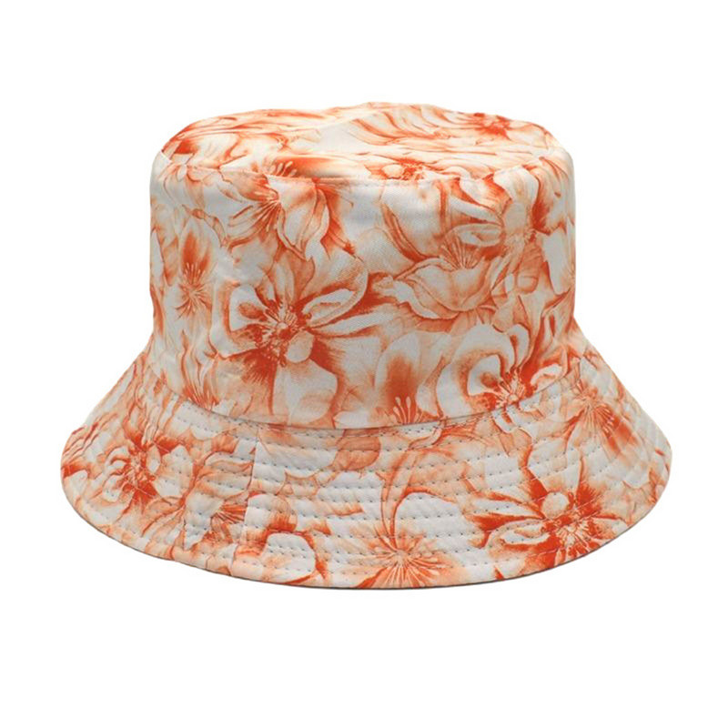 Kvetinová potlač rybárskeho klobúka módny ležérny umývadlový klobúk pre ženy obojstranný vedrový klobúk cool klobúk obrovský klobúk