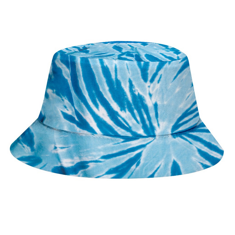 38 # Coreeană Adulti Copii Vară Pălărie pliabilă găleată 3d Cravată Vopsită Tip Hip Hop Boruri late Plajă Protecție Uv Cap rotund Pescar