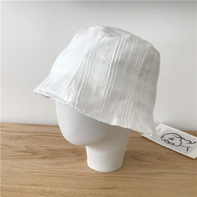 Viegla un mīksta plāna cepure, vertikāla svītra, daudzpusīga zvejnieka cepure sievietēm korejiešu versija, vintage saules aizsardzība un saulessargs