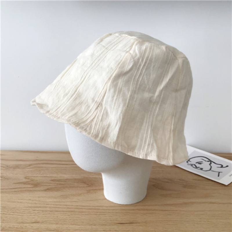 Viegla un mīksta plāna cepure, vertikāla svītra, daudzpusīga zvejnieka cepure sievietēm korejiešu versija, vintage saules aizsardzība un saulessargs