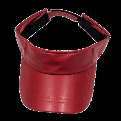 Sima napellenző sapkák nyárira Pu bőr női napellenző sapka golf futás túrázás sárga kék fekete piros Lt.barna