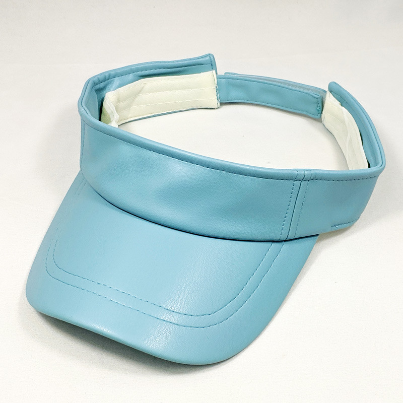 Sima napellenző sapkák nyárira Pu bőr női napellenző sapka golf futás túrázás sárga kék fekete piros Lt.barna