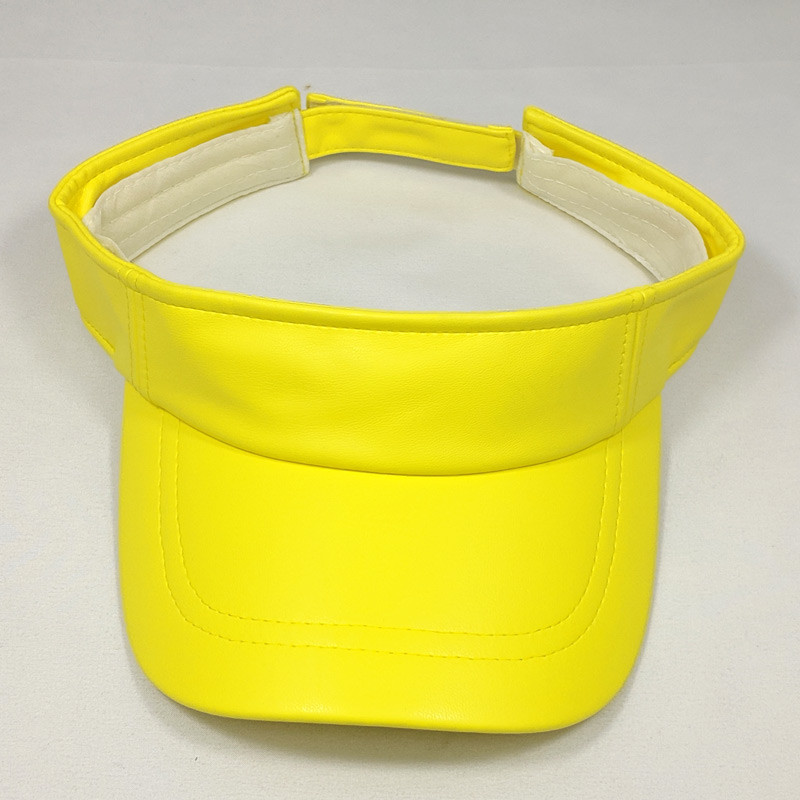 Sima napellenző sapkák nyárira Pu bőr női napellenző sapka golf futás túrázás sárga kék fekete piros Lt.barna