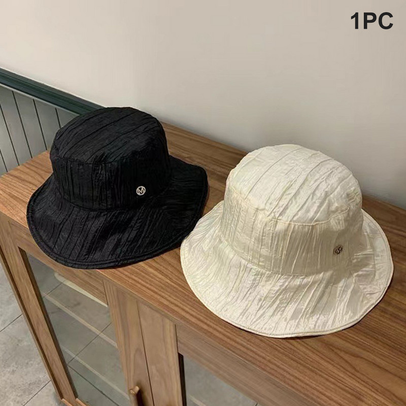 Pălărie cu găleată pentru femei, cu boruri largi, protecție solară, șapcă de plajă, pescar, drăguț, vacanță, în aer liber, portabil, vară, toamnă, zilnic, moale