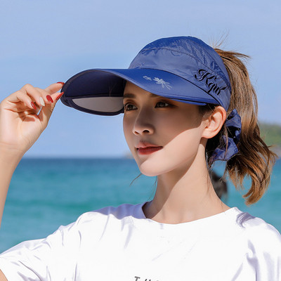 Letný slnečný klobúk s výsuvným priezorom, dámska škálovateľná šiltovka s prázdnym vrchným dielom, baseballová čiapka s UV ochranou, plážové slnečné klobúky pre ženy