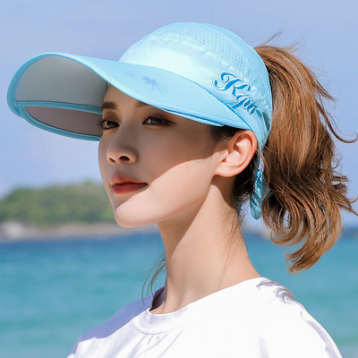 Letný slnečný klobúk s výsuvným priezorom, dámska škálovateľná šiltovka s prázdnym vrchným dielom, baseballová čiapka s UV ochranou, plážové slnečné klobúky pre ženy