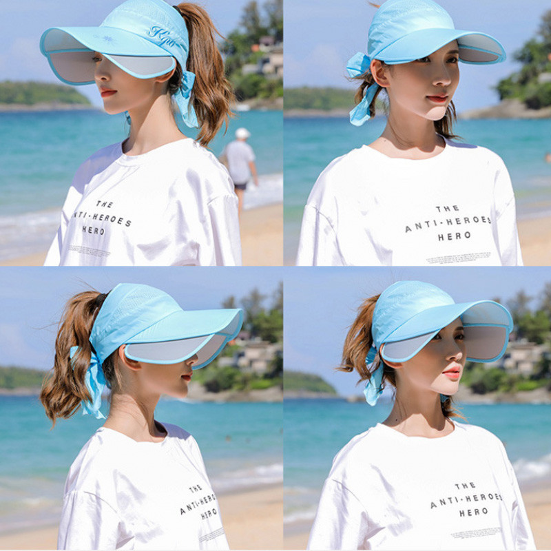Letný slnečný klobúk s výsuvným priezorom, dámska škálovateľná šiltovka s prázdnym vrchným dielom, baseballová čiapka s UV ochranou, plážové slnečné klobúky pre ženy