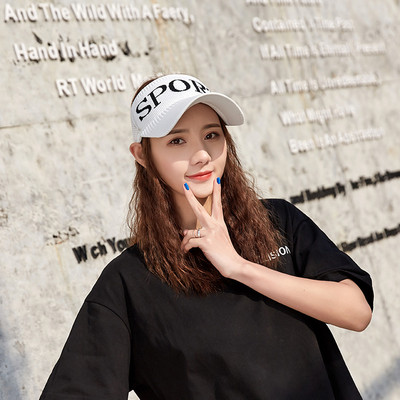 2019 m. naujausi karšti moteriški sportiniai spausdinti reguliuojami kepuraitės sportiniai saulės vasarą kvėpuojantys tinkliniai lauko skrybėlių skydeliai