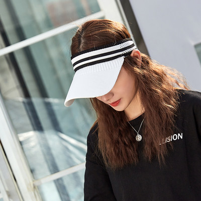 2019 m. naujausi karšti moteriški sportiniai spausdinti reguliuojami kepuraitės sportiniai saulės vasarą kvėpuojantys tinkliniai lauko skrybėlių skydeliai