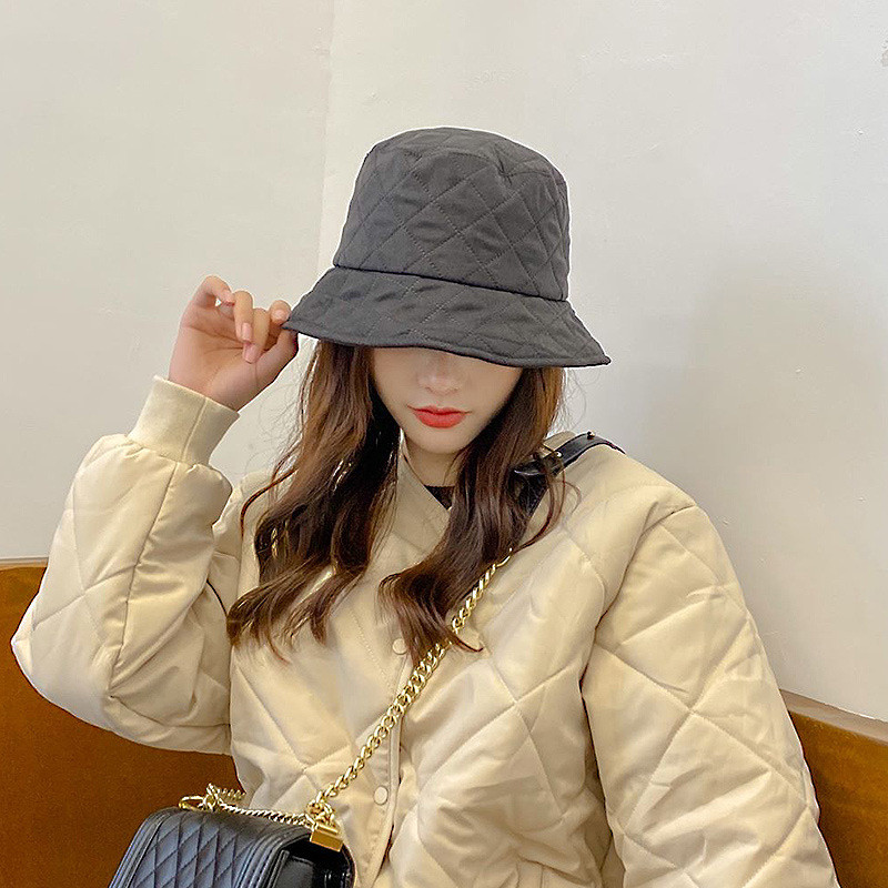 Pălării de găleată pliabile pentru femei, șepci de vată din mătase, cu zăbrele solidă, se menține cald, evită frigul, pălării de pescar, toamnă iarnă