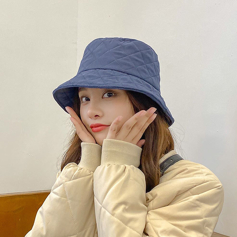 Pălării de găleată pliabile pentru femei, șepci de vată din mătase, cu zăbrele solidă, se menține cald, evită frigul, pălării de pescar, toamnă iarnă