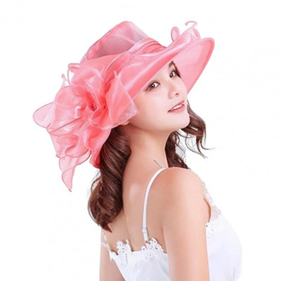 Lijepa ljetna poluprozirna kapa s mašnom i čvorovima Elegantna ženska kapa čistih boja za svakodnevno nošenje