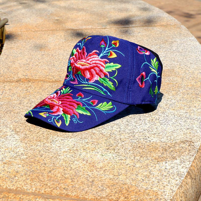 Rózsa baseballsapka nőknek hímzés Virág anya sapka The Rapper Cotton Női sapka kültéri sport férfi Snapback kalapcsont