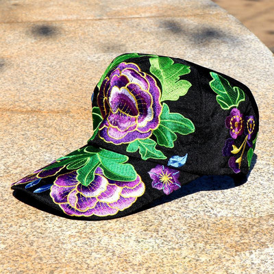 Rózsa baseballsapka nőknek hímzés Virág anya sapka The Rapper Cotton Női sapka kültéri sport férfi Snapback kalapcsont