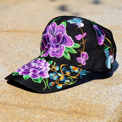 Rózsa baseballsapka nőknek hímzés Virág anya sapka The Rapper Cotton Női sapka kültéri sport férfi Snapback kalapcsont