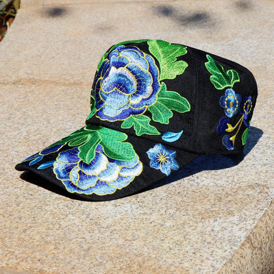 Rózsa baseballsapka nőknek hímzés Virág anya sapka The Rapper Cotton Női sapka kültéri sport férfi Snapback kalapcsont