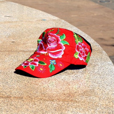 Rózsa baseballsapka nőknek hímzés Virág anya sapka The Rapper Cotton Női sapka kültéri sport férfi Snapback kalapcsont