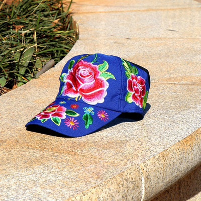 Rózsa baseballsapka nőknek hímzés Virág anya sapka The Rapper Cotton Női sapka kültéri sport férfi Snapback kalapcsont