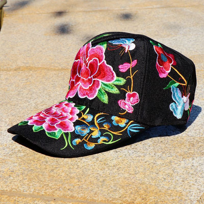 Rózsa baseballsapka nőknek hímzés Virág anya sapka The Rapper Cotton Női sapka kültéri sport férfi Snapback kalapcsont