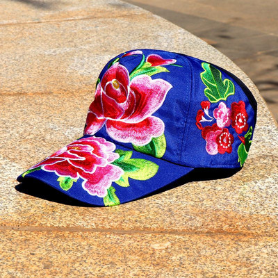 Rózsa baseballsapka nőknek hímzés Virág anya sapka The Rapper Cotton Női sapka kültéri sport férfi Snapback kalapcsont