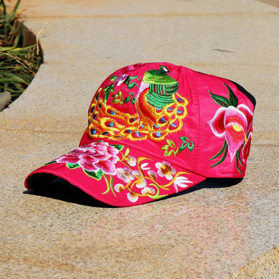 Rózsa baseballsapka nőknek hímzés Virág anya sapka The Rapper Cotton Női sapka kültéri sport férfi Snapback kalapcsont