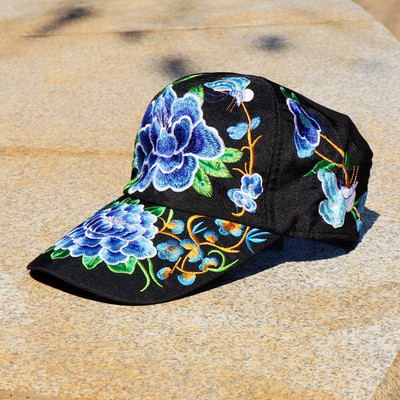 Rózsa baseballsapka nőknek hímzés Virág anya sapka The Rapper Cotton Női sapka kültéri sport férfi Snapback kalapcsont