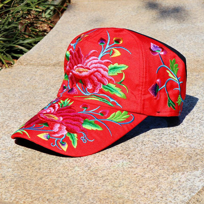 Rózsa baseballsapka nőknek hímzés Virág anya sapka The Rapper Cotton Női sapka kültéri sport férfi Snapback kalapcsont