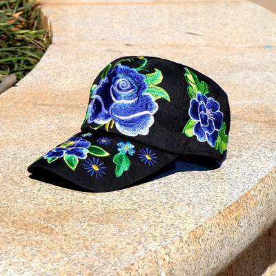 Rózsa baseballsapka nőknek hímzés Virág anya sapka The Rapper Cotton Női sapka kültéri sport férfi Snapback kalapcsont
