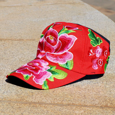 Rózsa baseballsapka nőknek hímzés Virág anya sapka The Rapper Cotton Női sapka kültéri sport férfi Snapback kalapcsont