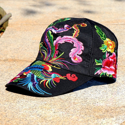 Rózsa baseballsapka nőknek hímzés Virág anya sapka The Rapper Cotton Női sapka kültéri sport férfi Snapback kalapcsont