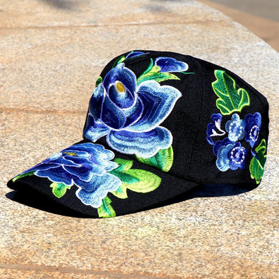 Rózsa baseballsapka nőknek hímzés Virág anya sapka The Rapper Cotton Női sapka kültéri sport férfi Snapback kalapcsont