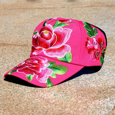 Rózsa baseballsapka nőknek hímzés Virág anya sapka The Rapper Cotton Női sapka kültéri sport férfi Snapback kalapcsont