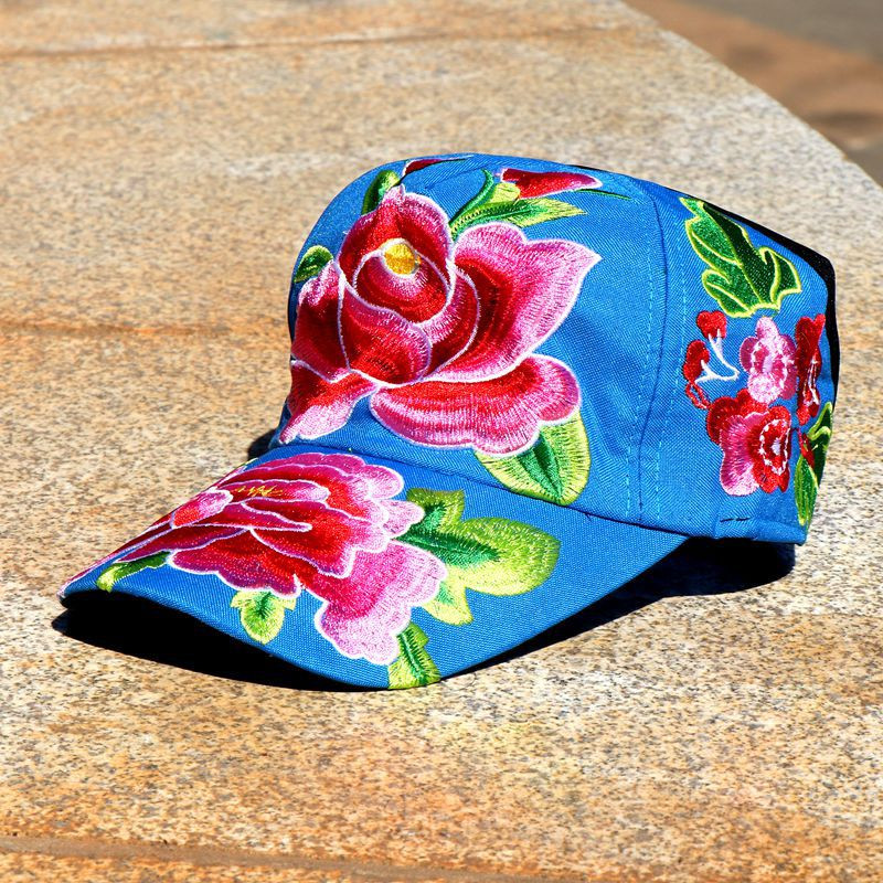 Rózsa baseballsapka nőknek hímzés Virág anya sapka The Rapper Cotton Női sapka kültéri sport férfi Snapback kalapcsont