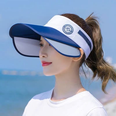 2022, stil nou, visoare de soare, imprimeu sportiv, pălării de soare de vară pentru femei, pălărie de plajă cu boruri largi, șapcă de baseball, cu protecție UV