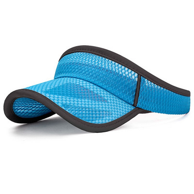 Nyári sport napvédő sapkák Női sapka Férfi sapka Állítható napellenző UV védelem Üres felső Tenisz Futó napvédő hálós karima