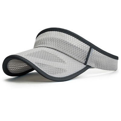Nyári sport napvédő sapkák Női sapka Férfi sapka Állítható napellenző UV védelem Üres felső Tenisz Futó napvédő hálós karima