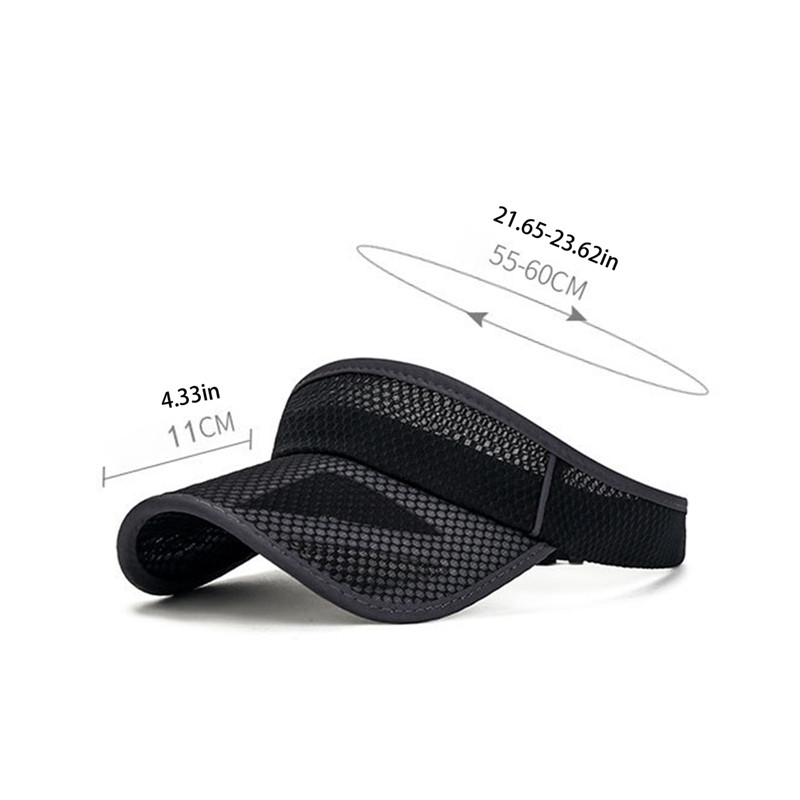 Nyári sport napvédő sapkák Női sapka Férfi sapka Állítható napellenző UV védelem Üres felső Tenisz Futó napvédő hálós karima