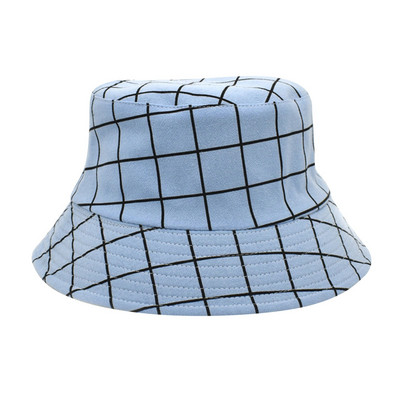 Kapa za sunčanje Muški karirani ribarski šešir s printom Ženski pamučni prozračni proljetni šeširi za žene