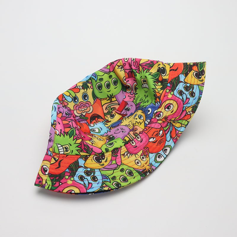 COKK Pălărie de găleată Femei Bărbați Pălărie de vară Pălărie de soare cu imprimeu de desene animate Pălărie de soare Panama Pescar Căciulă în aer liber Pălărie de plajă