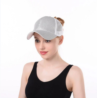 Značka YLWHJJ Predajná dámska sieťovaná čiapka so zadným otvoreným flitrom a copom Baseballová čiapka Módna letná slnečná čiapka Wild Cap