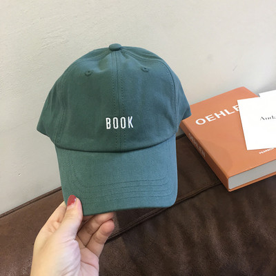 Šešir Novi vez Slovo KNJIGA Kapa Zeleno bijela korejska bejzbolska kapa za ležernu upotrebu na otvorenom Žene