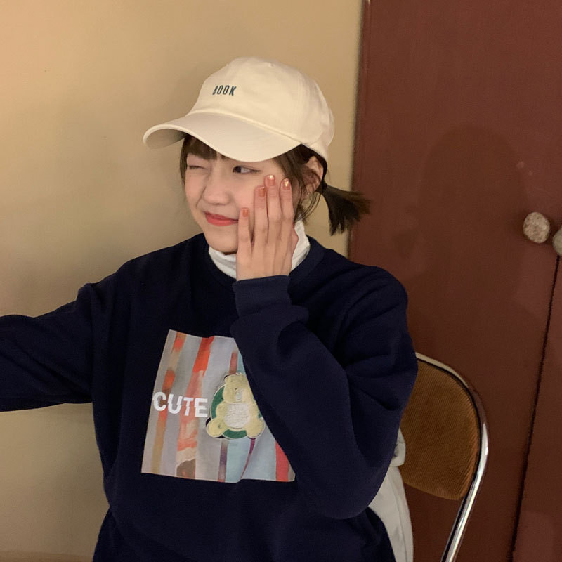 Šešir Novi vez Slovo KNJIGA Kapa Zeleno bijela korejska bejzbolska kapa za ležernu upotrebu na otvorenom Žene