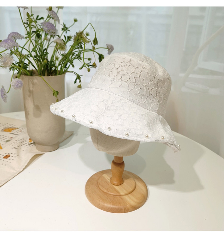 VISROVER 4 Colorway Jednobojni šešir s kantom od čipke Pearl Sklopive kape Hip Hop šešir za žene Ljetna kapa za plažu Black Sun Fishman šešir Poklon