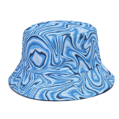 Letný unisex klobúk, módna slnečná čiapka, slnečný klobúk, pruhovaný klobúk, hip hop klobúk, batikovaný obojstranný, módny cestovný klobúk, ochrana pred slnkom