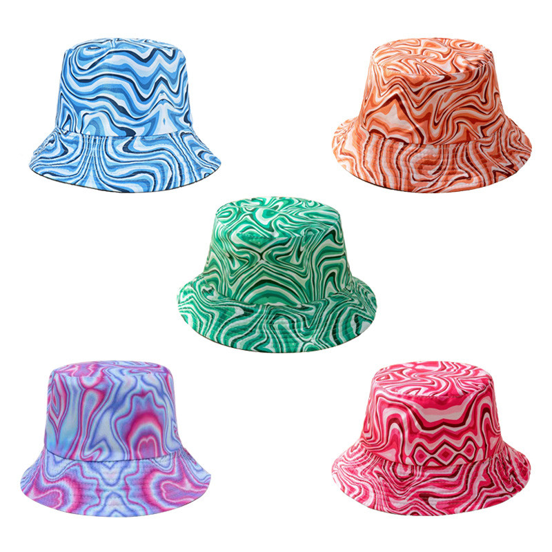 Letný unisex klobúk, módna slnečná čiapka, slnečný klobúk, pruhovaný klobúk, hip hop klobúk, batikovaný obojstranný, módny cestovný klobúk, ochrana pred slnkom