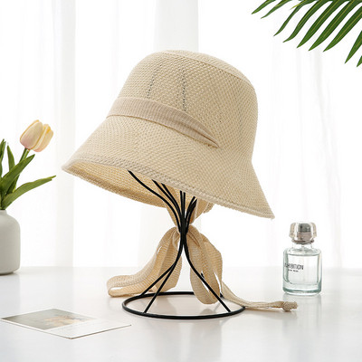 Nou, ușor de asortat, tricotate simple, pălării cu găleată pentru femei, vară moale, îmbrăcăminte de stradă, plajă, rece, respirabil, șapci de pescar pentru femei, cadouri